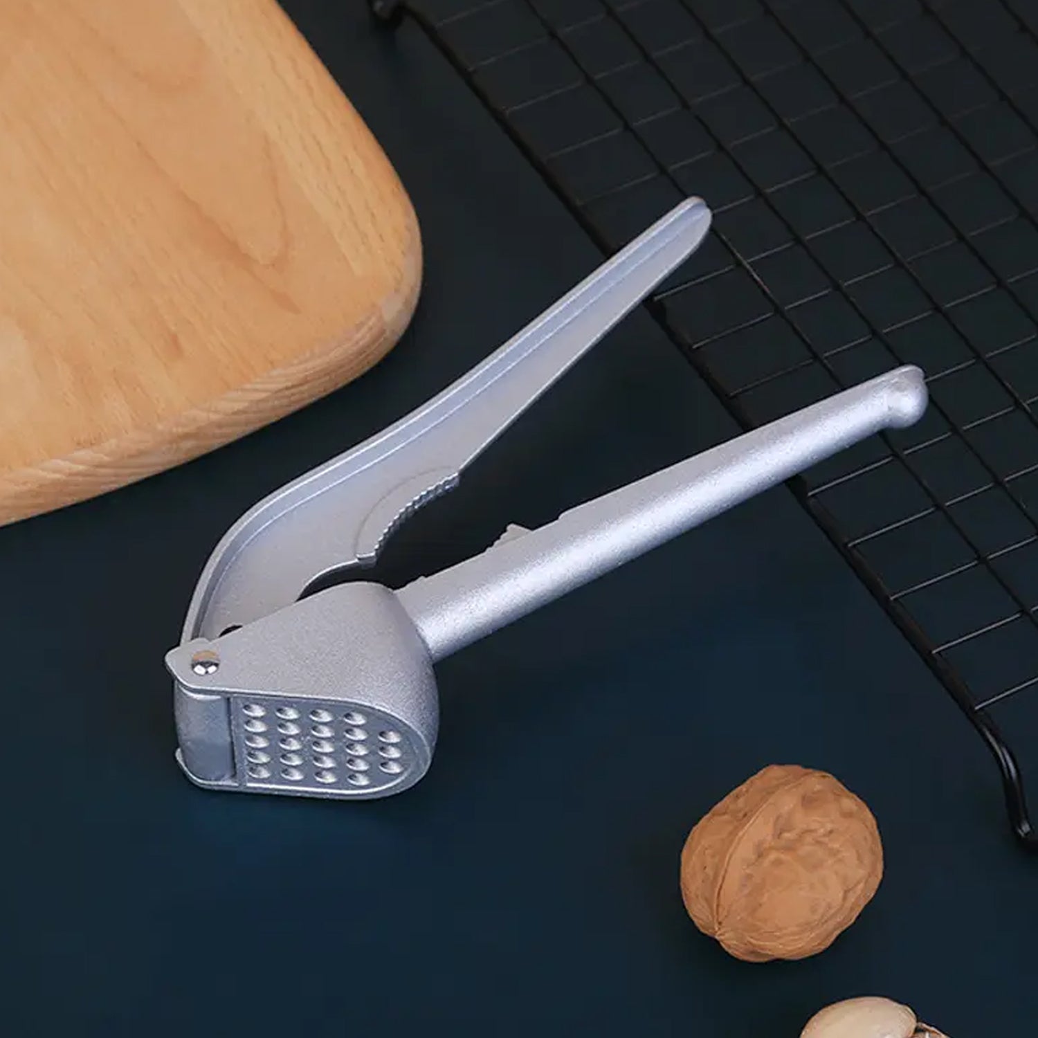 7030A Garlic Press All Aluminum Easy to Use with Light Weight without Difficulty Cooking Baking, Kitchen Tool, Dishwaher Safe 7030A Garlic Press All Aluminum Easy to Use with Light Weight without Difficulty Cooking Baking, Kitchen Tool, Dishwaher Safe